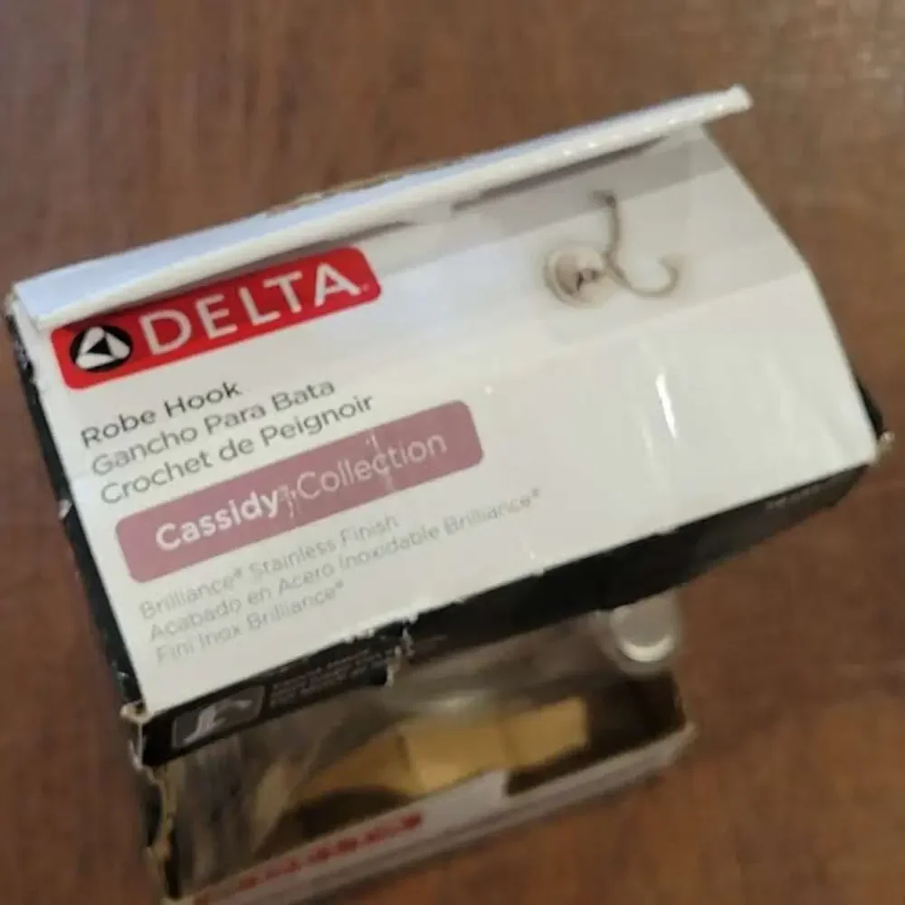 Delta Cassidy 79735-SS Double Robe Hook, Stainless Steel New, sealed